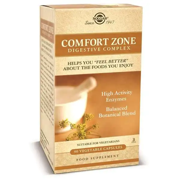 Solgar Comfort Zone ‚Äì Complejo de Enzimas Digestivas y Plantas 90 VCáps