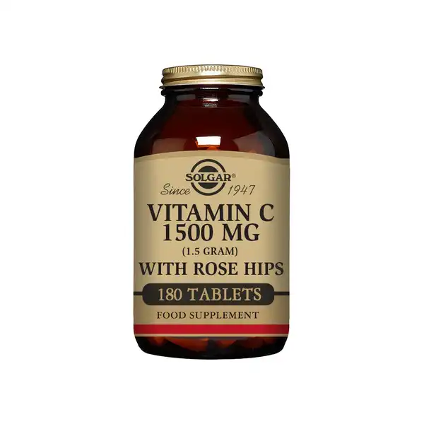 Solgar Vitamina C 1500 mg con Frutos de Rosa Mosqueta 180 Tabs