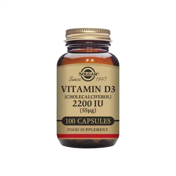Solgar Vitamina D3 2200 UI (55µg) 100 Veg. Cáps