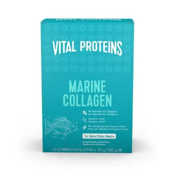 Péptidos de Colágeno Marino. 10 Saquetas