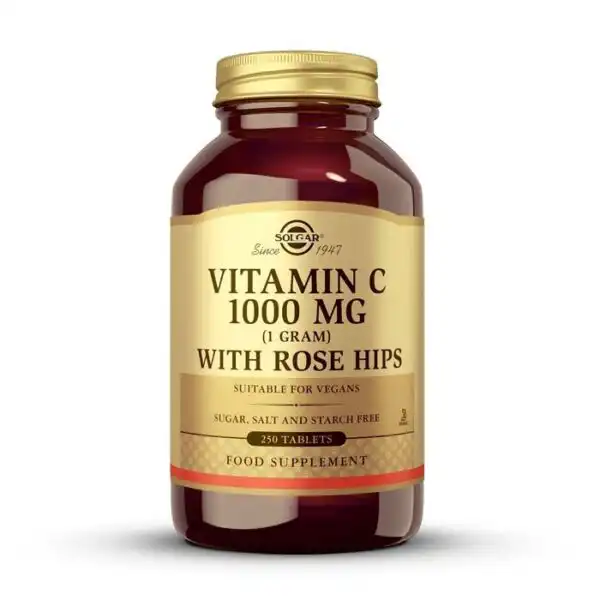 Solgar Suplemento de vitamina C con rosa mosqueta - 1000MG 250 tablets