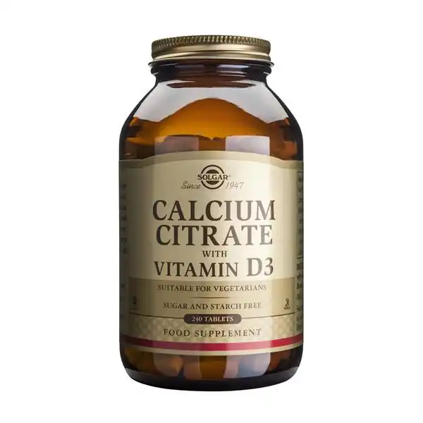 Solgar Citrato de Calcio con Vitamina D3 240 Tablets