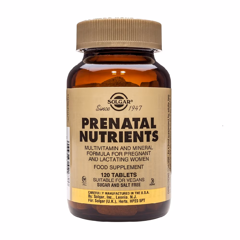 Solgar Nutrientes Prenatales 120 comprimidos - imagen oficial 1 Solgar Nutrientes Prenatales 120 comprimidos - imagen oficial 1