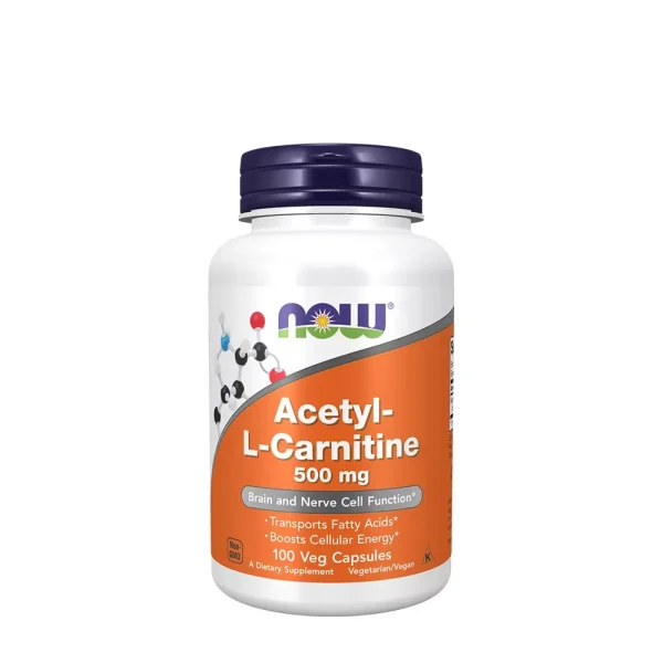 NOW Foods Acetil-L-Carnitina 500 mg – 100 cápsulas vegetales