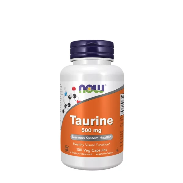 NOW Foods Taurina 500 mg – 100 cápsulas