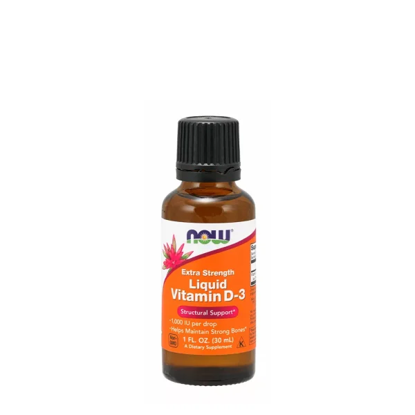 NOW Foods Vitamina D3 líquida 1000 UI por gota – 30 ml