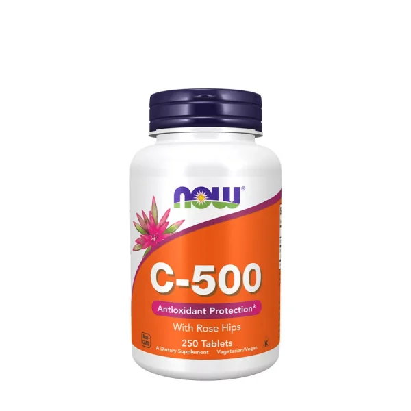 NOW Foods Vitamina C-500 con escaramujo – 250 comprimidos