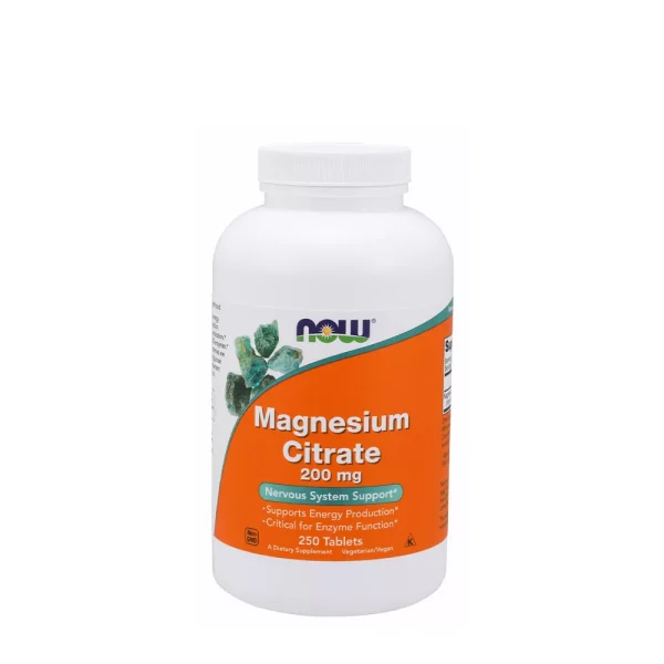 NOW Foods Citrato de Magnesio 200 mg – 250 comprimidos