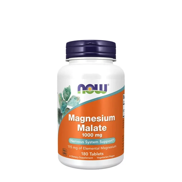 NOW Foods Malato de Magnesio 1000 mg – 180 comprimidos