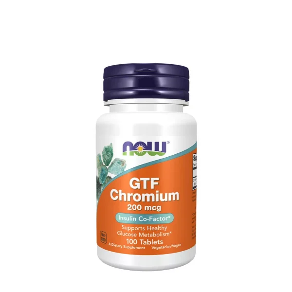 NOW Foods Cromo GTF 200 µg sin Levadura – 100 comprimidos