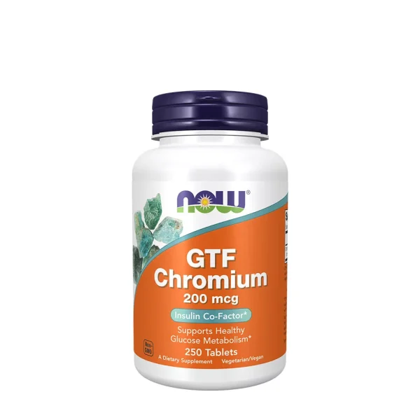 NOW Foods Cromo GTF 200 µg sin Levadura – 250 comprimidos