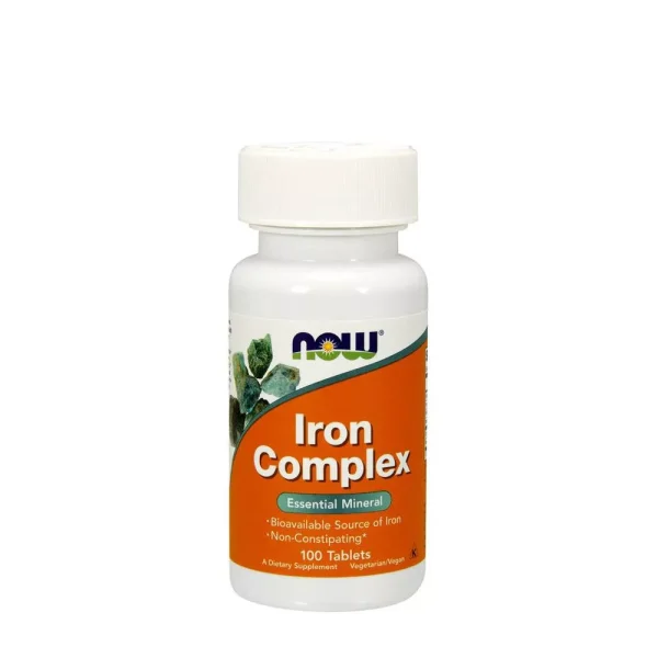 NOW Foods Iron Complex con Hierro Ferrochel – 100 comprimidos