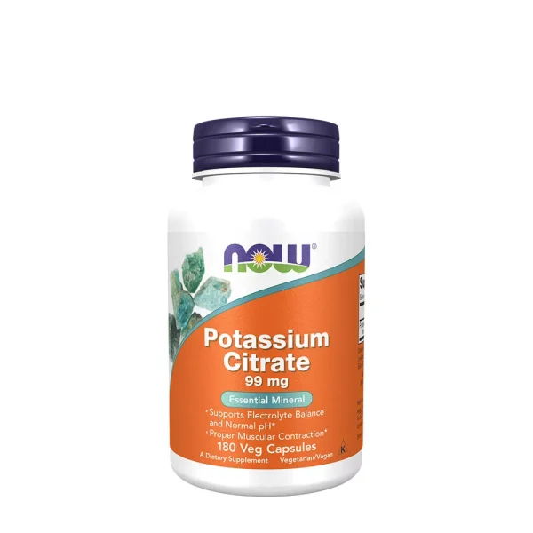 NOW Foods Potasio citrato 99 mg – 180 cápsulas