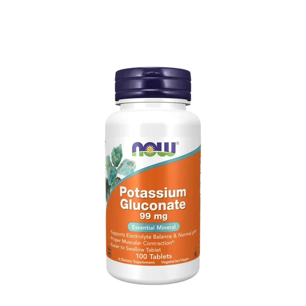 NOW Foods Potasio gluconato 99 mg – 100 comprimidos