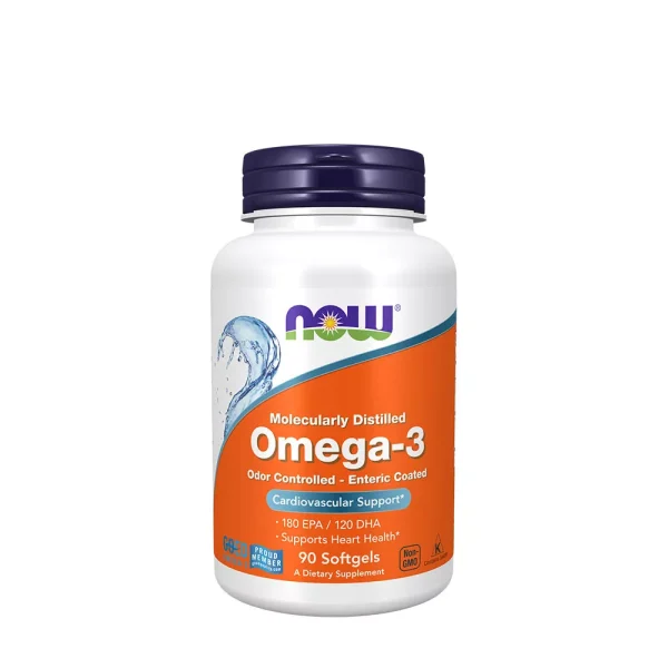 NOW Foods Omega-3 con recubrimiento entérico – 90 perlas