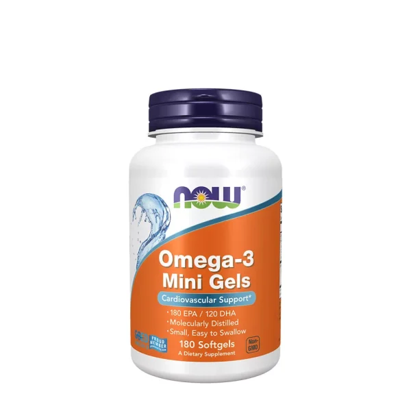 NOW Foods Omega-3 Mini Gels – 180 perlas pequeñas