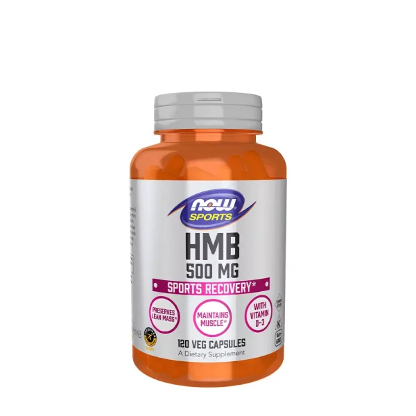 NOW Sports HMB 500 mg con Vitamina D3 – 120 cápsulas vegetales