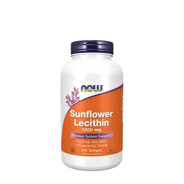 NOW Foods Lecitina de girasol 1200 mg – 200 perlas