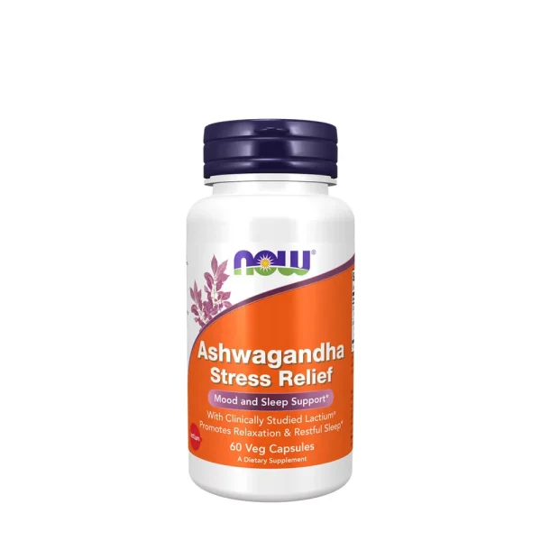 NOW Foods Ashwagandha Stress Relief – 60 cápsulas vegetales
