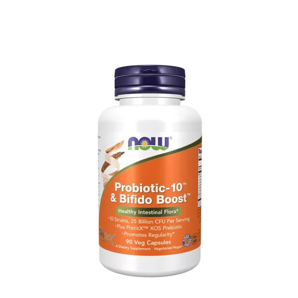 NOW Foods Probiotic-10 con Bifido Boost – 90 cápsulas vegetales