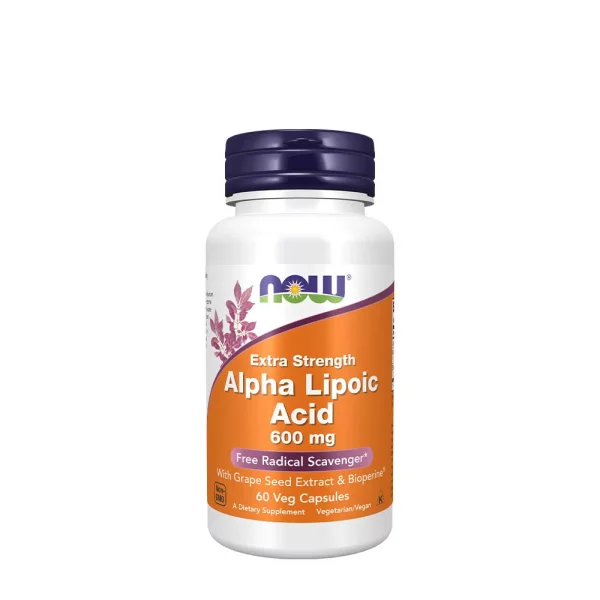 NOW Foods Ácido Alfa Lipoico 600 mg Extra Strength – 60 cápsulas vegetales