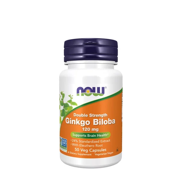 NOW Foods Ginkgo Biloba 120 mg – 50 cápsulas vegetales