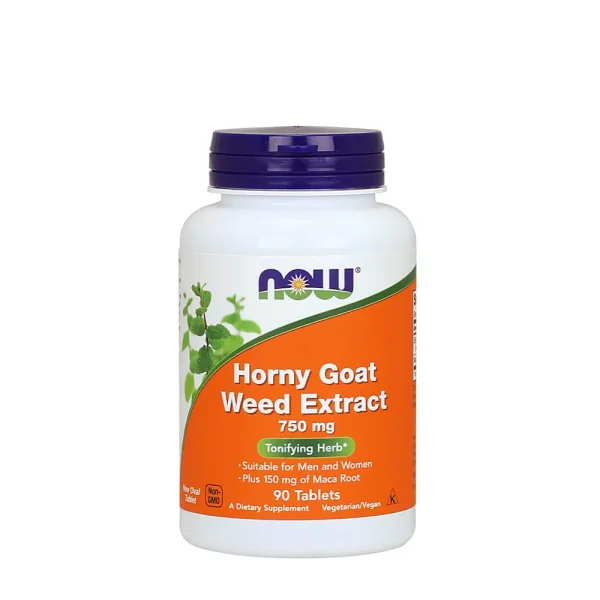 NOW Foods Horny Goat Weed Epimedium 750 mg con Maca – 90 comprimidos