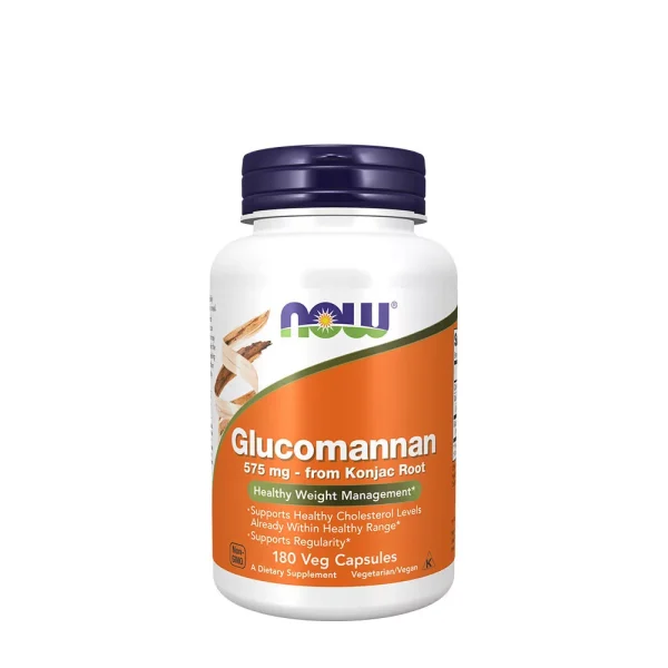 NOW Foods Glucomanano 575 mg – 180 cápsulas vegetales