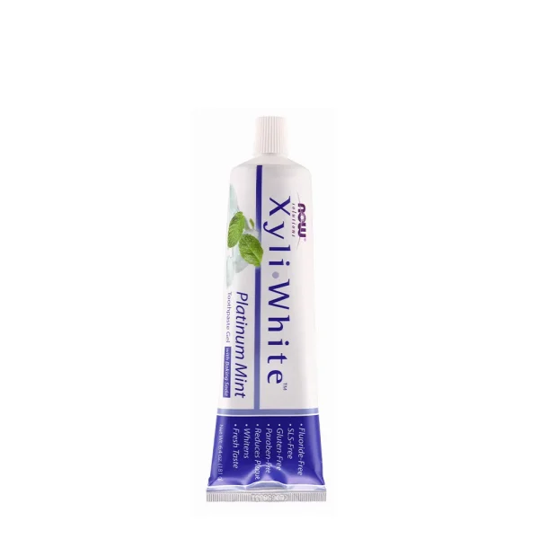 NOW Solutions XyliWhite Platinum Mint – gel dentífrico con bicarbonato, 181 g