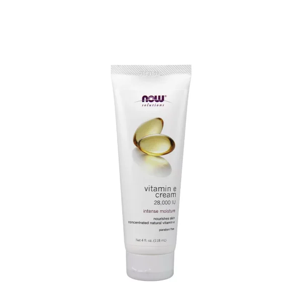 NOW Solutions Crema de vitamina E para rostro y cuerpo – 118 ml