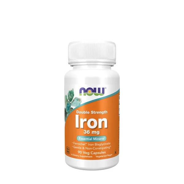 NOW Foods Hierro Ferrochel 36 mg – 90 cápsulas