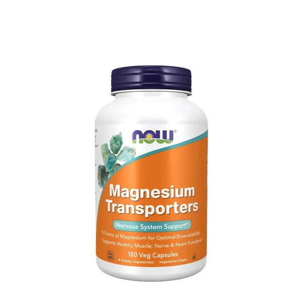 NOW Foods Magnesium Transporters 5 Formas – 180 cápsulas vegetales