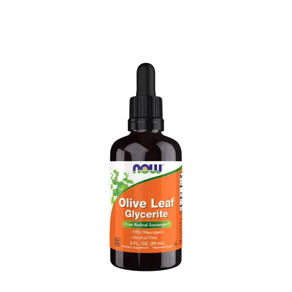 NOW Foods Extracto líquido de hoja de olivo 18% oleuropeína – 59 ml