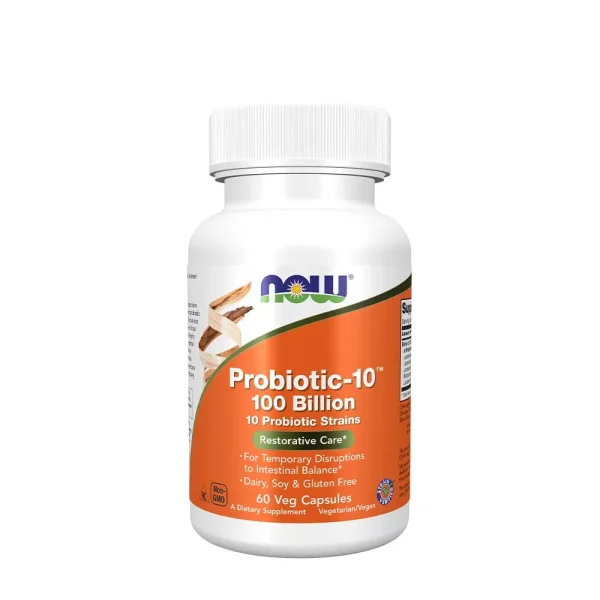 NOW Foods Probiotic-10 100.000 millones UFC – 60 cápsulas vegetales
