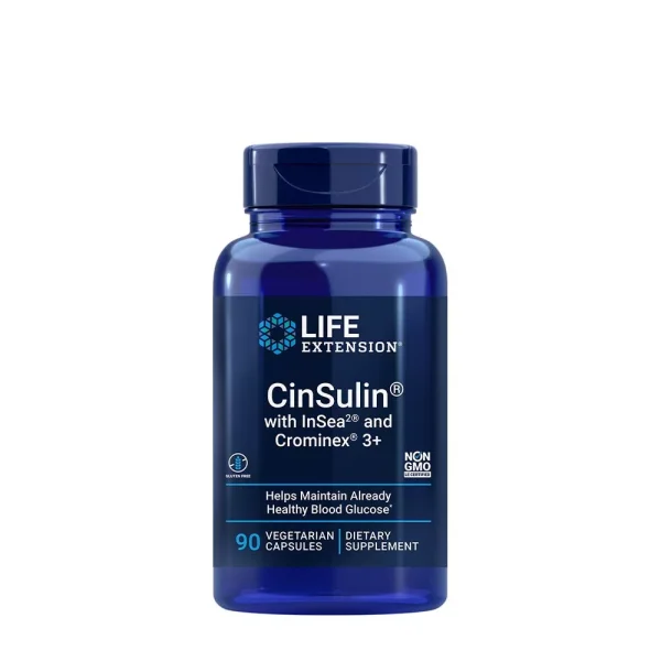 Life Extension CinSulin con InSea2 y Crominex 3+ – 90 cápsulas vegetales