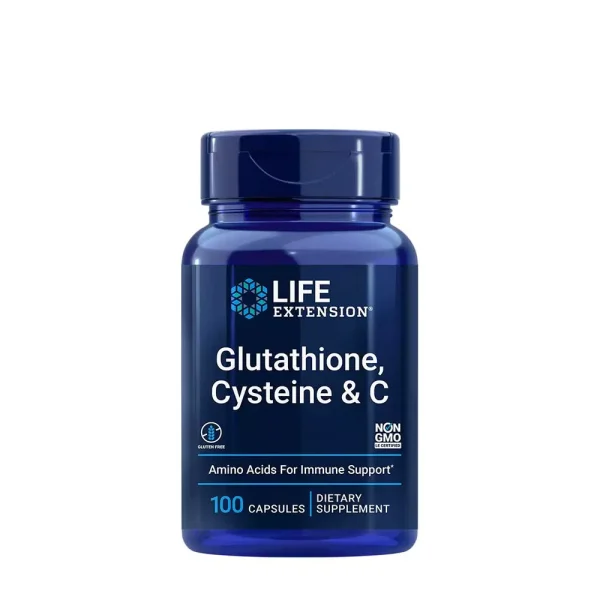 Life Extension Glutatión, cisteína y vitamina C – 100 cápsulas vegetales