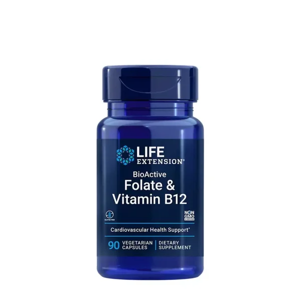 Life Extension Folato bioactivo y vitamina B12 – 90 cápsulas vegetales
