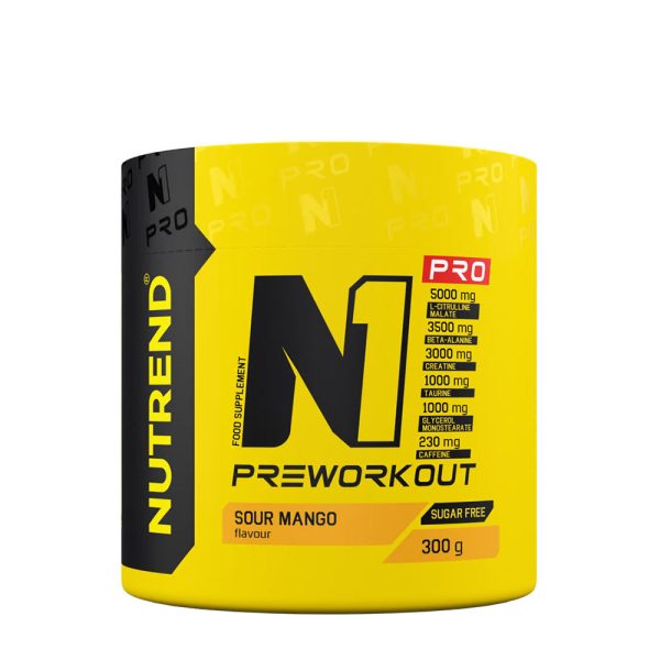 Nutrend N1 Pro Preworkout (300 g, Sour Mango) – imagen 1