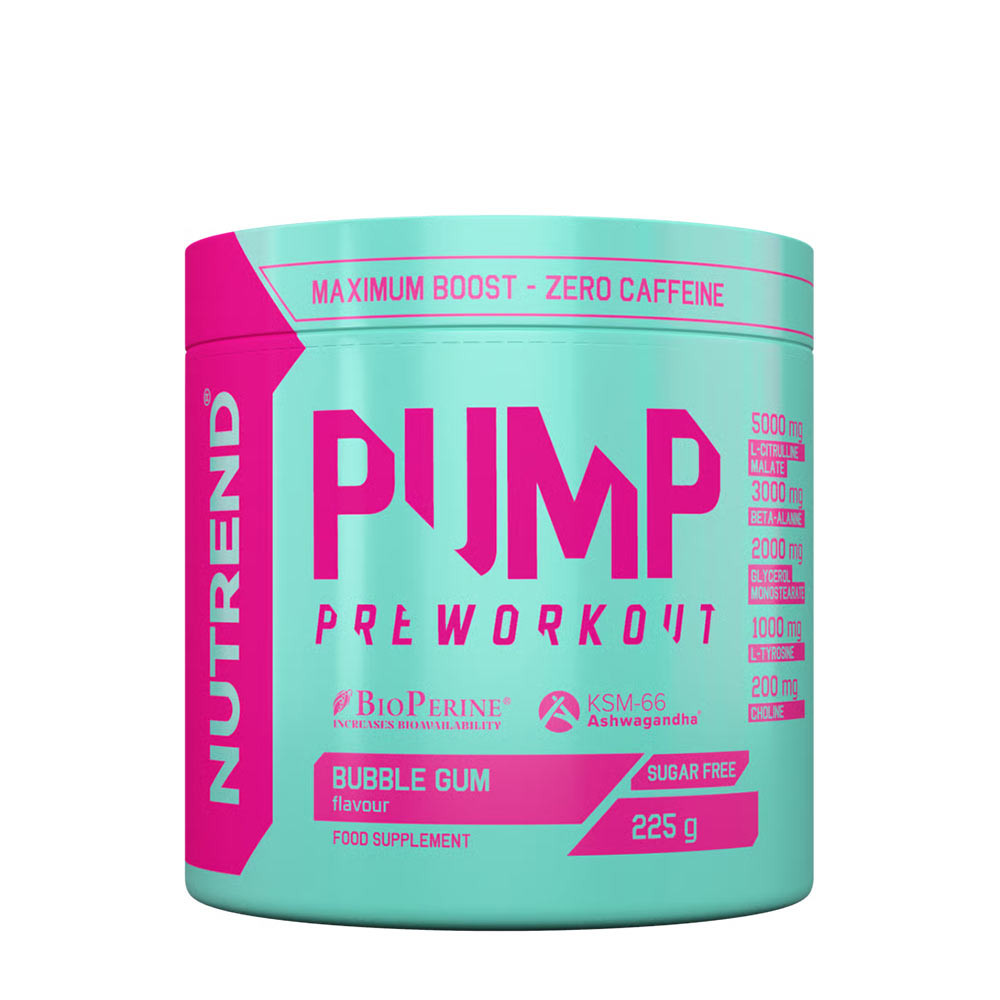 Nutrend Pump Preworkout (225 g, Bubblegum) – imagen 1