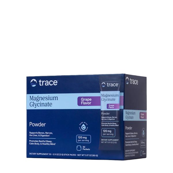 Trace Minerals magnesio glicinato Stick Packs (30 Packs, uva) – imagen 1