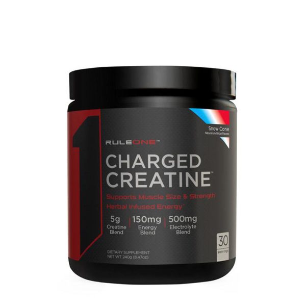 Rule1 Charged Creatin (30 porciones, Snow Cone) – imagen 1