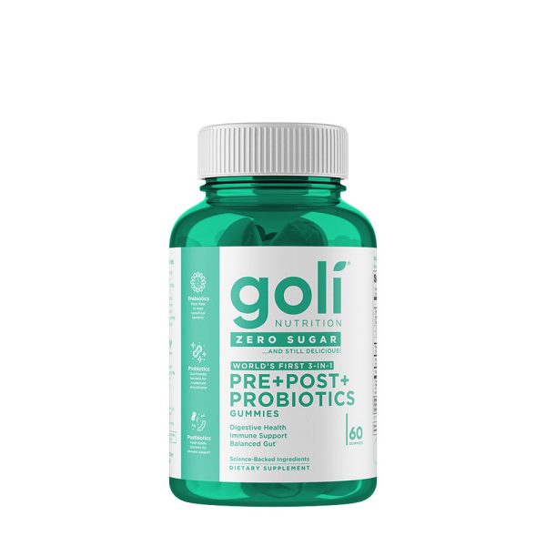 GOLI Zero Sugar Pre + Post + Probiotics gominolas (60 gominolas) – imagen 1