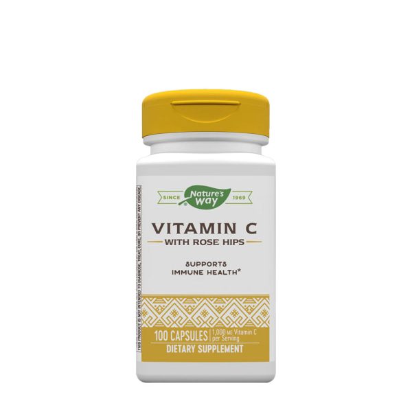 Natures Way vitamina C with Rose Hips (100 cápsulas) – imagen 1