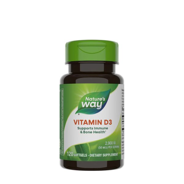 Natures Way vitamina D3 (120 cápsulas blandas) – imagen 1