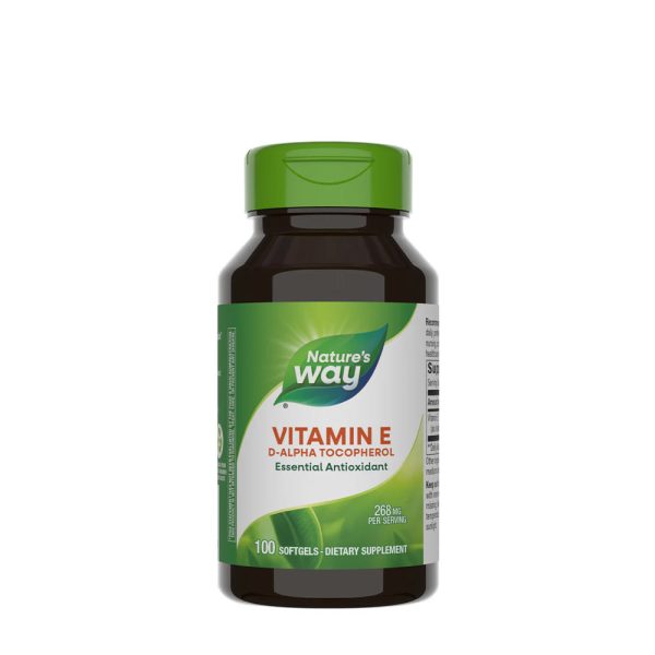 Natures Way vitamina E D-Alpha Tocopherol (100 cápsulas blandas) – imagen 1