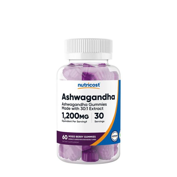 Nutricost Ashwagandha gominolas 1200 mg (60 Gomitas, Mezcla de Frutas del Bosque) – imagen 1