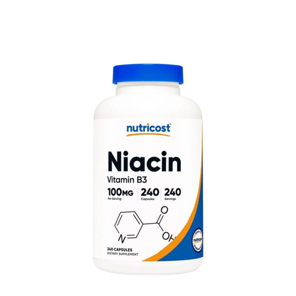 Nutricost vitamina B3 Niacin 100 mg (240 cápsulas) – imagen 1