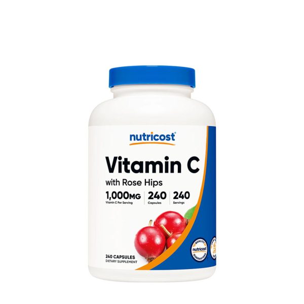 Nutricost vitamina C with Rose Hips cápsulas (240 cápsulas) – imagen 1