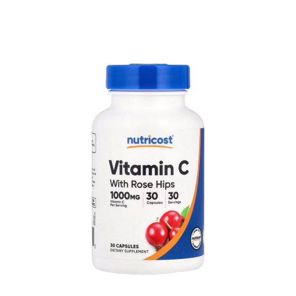 Nutricost vitamina C with Rose Hips cápsulas (30 cápsulas) – imagen 1