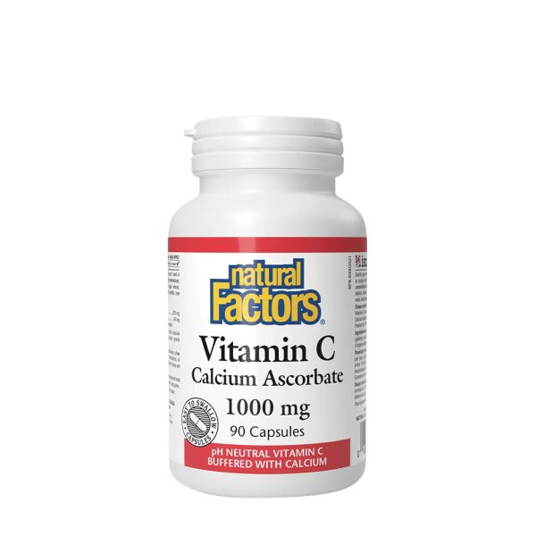 Natural Factors vitamina C calcio Ascorbate 1000 mg (90 cápsulas) – imagen 1